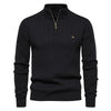 2023 New Autumn Zipper Pullover Sweaters for Men High Quality Warm Winter Stand Collar Cotton Knitted Sweater Men