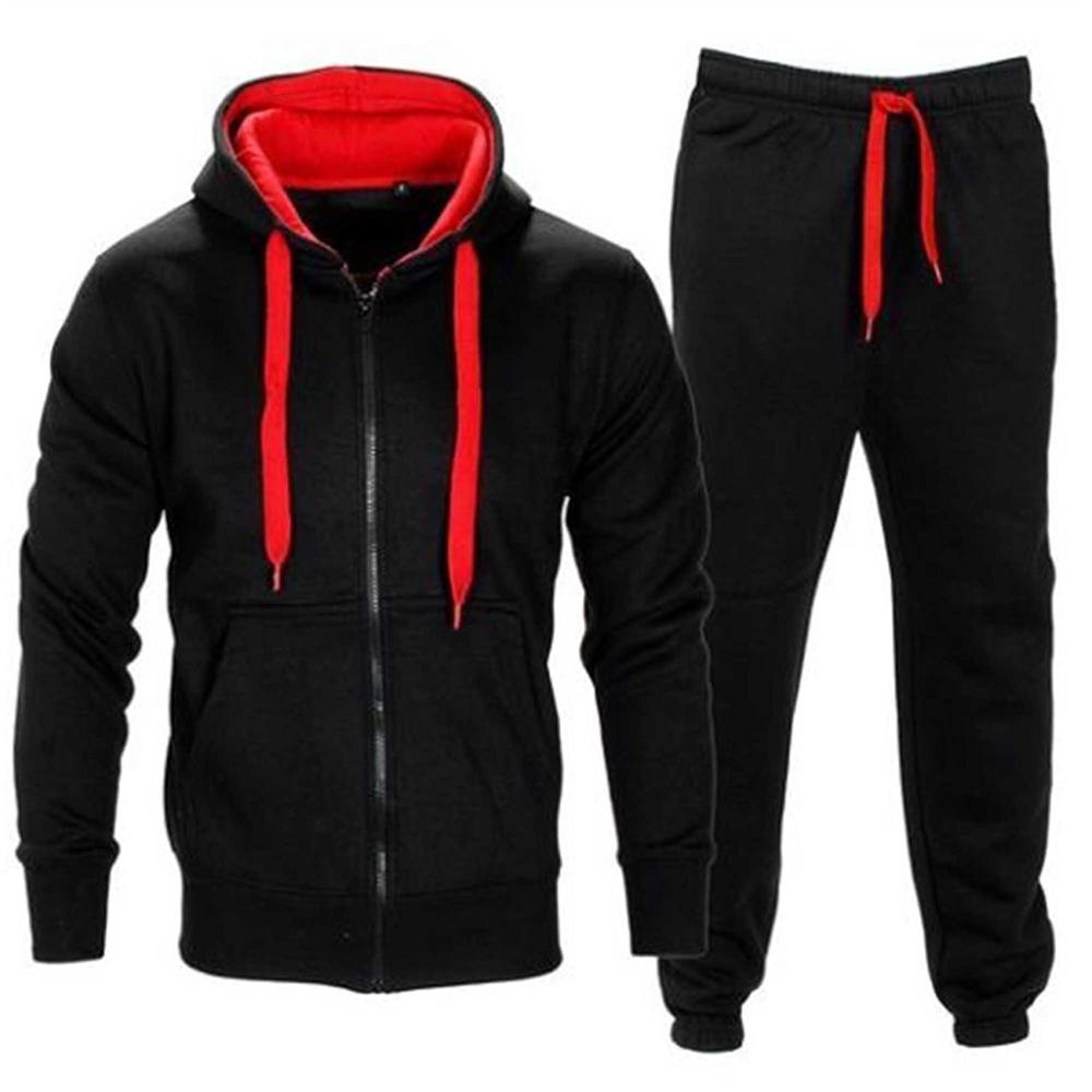 Pop Nice Autumn Winter Men's Sweatsuit Sets 2 Piece Zipper Jacket Track Suit Pants Casual Tracksuit Men Sportswear Set Clothes