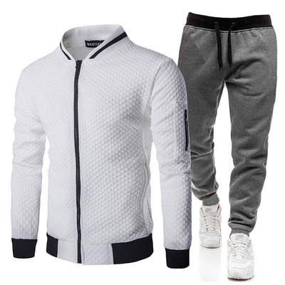 Winter Men Sportswear Set Brand Men Tracksuit Sporting Fitness Clothes 2 Pieces Long Sleeve Jacket+Pants Casual Men's Track Suit