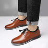 Men Dress Shoes Cowhide Leather Shoes Men's Comfortable Low-top British Casual Shoe Platform Shoes Man Formal Shoes