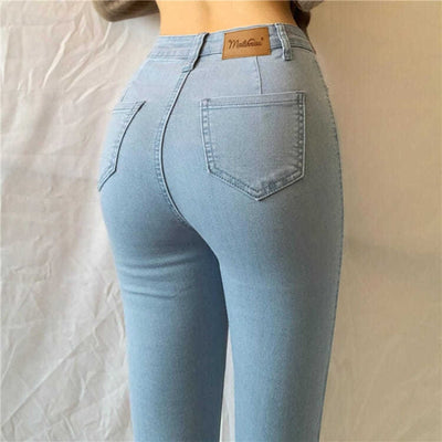 Women Classic Pencil Pants High Waist Jeans Denim Trousers Winter Leggings Push Up Sexy Plus Size Fashion Dress Elegante Clothes