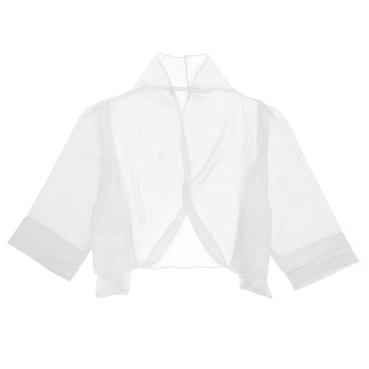 Women Lady Cardigan Summer Half Sleeve Sheer Soft Chiffon Bolero Shrug Open Front Jacket Cardigan Wedding Dress Coat Fashion