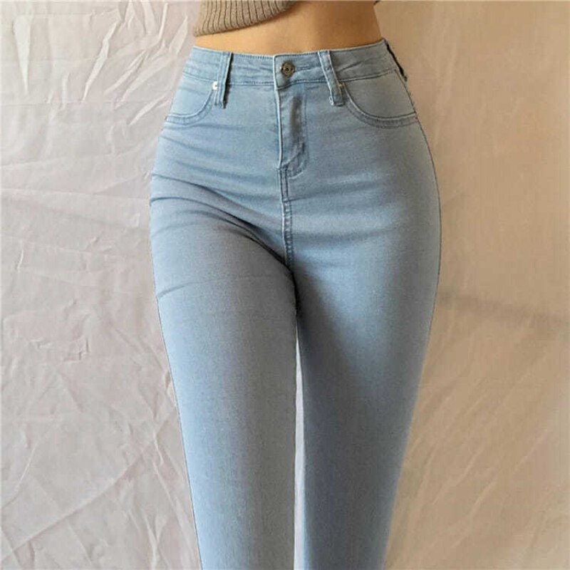 Women Classic Pencil Pants High Waist Jeans Denim Trousers Winter Leggings Push Up Sexy Plus Size Fashion Dress Elegante Clothes