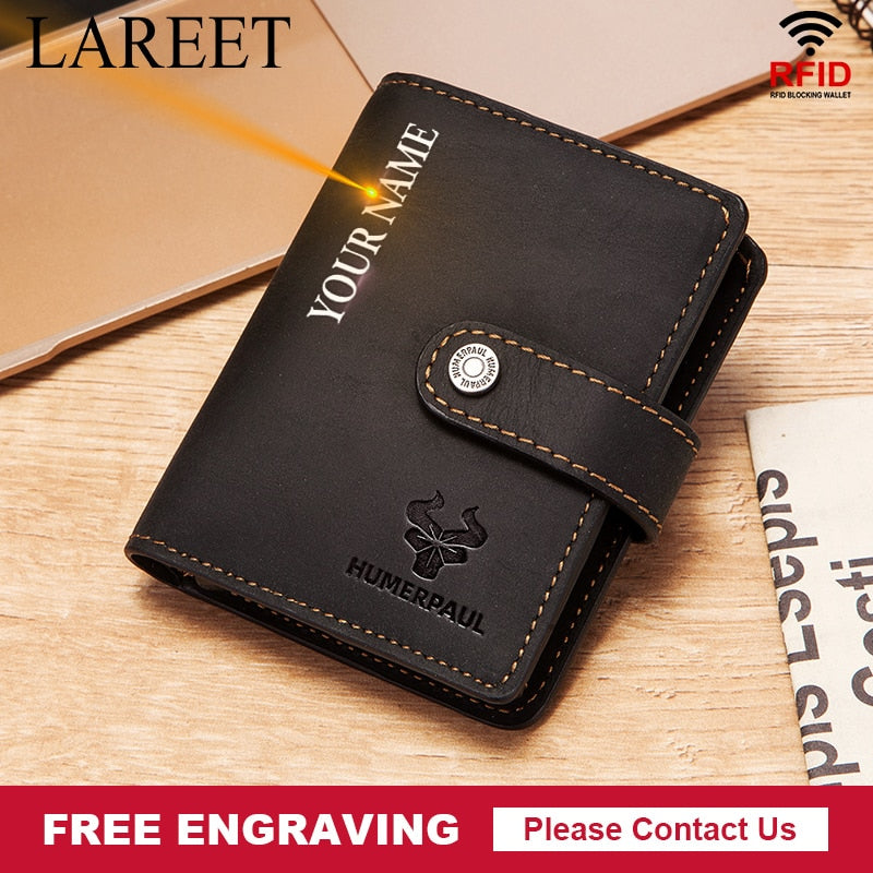 Thin Genuine Leather Man Wallets Credit Card Case ID Holder Short Zipper Purse Credential Bag Luxury Business Slim Male Walet