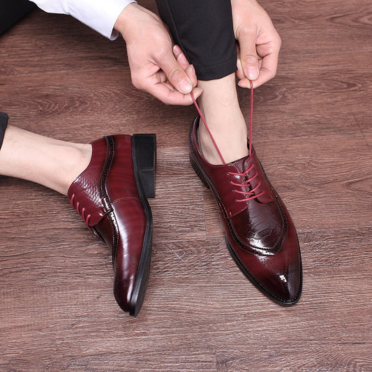 2020 High Quality Italian Leather Shoes Men Fashion Business Shoes Casual Shoes Pointed Toe Shoes Wedding Flat Dress Party Shoes