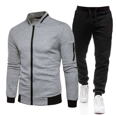 Winter Men Sportswear Set Brand Men Tracksuit Sporting Fitness Clothes 2 Pieces Long Sleeve Jacket+Pants Casual Men's Track Suit