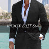 Men's Suit Linen Tip Lapel One Button Formal Groom Groomsmen Dress Jacket Pants Blazer Set Tuxedo