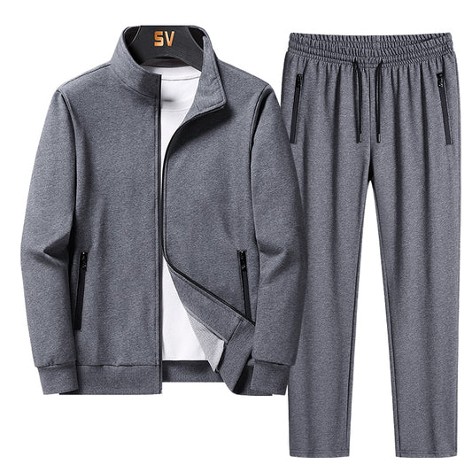 Men's Tracksuits Polyester Sweatshirt Sporting Sets 2022 Gyms Spring Jacket+Pants Casual Men's Track Suit Sportswear Fitness 8XL