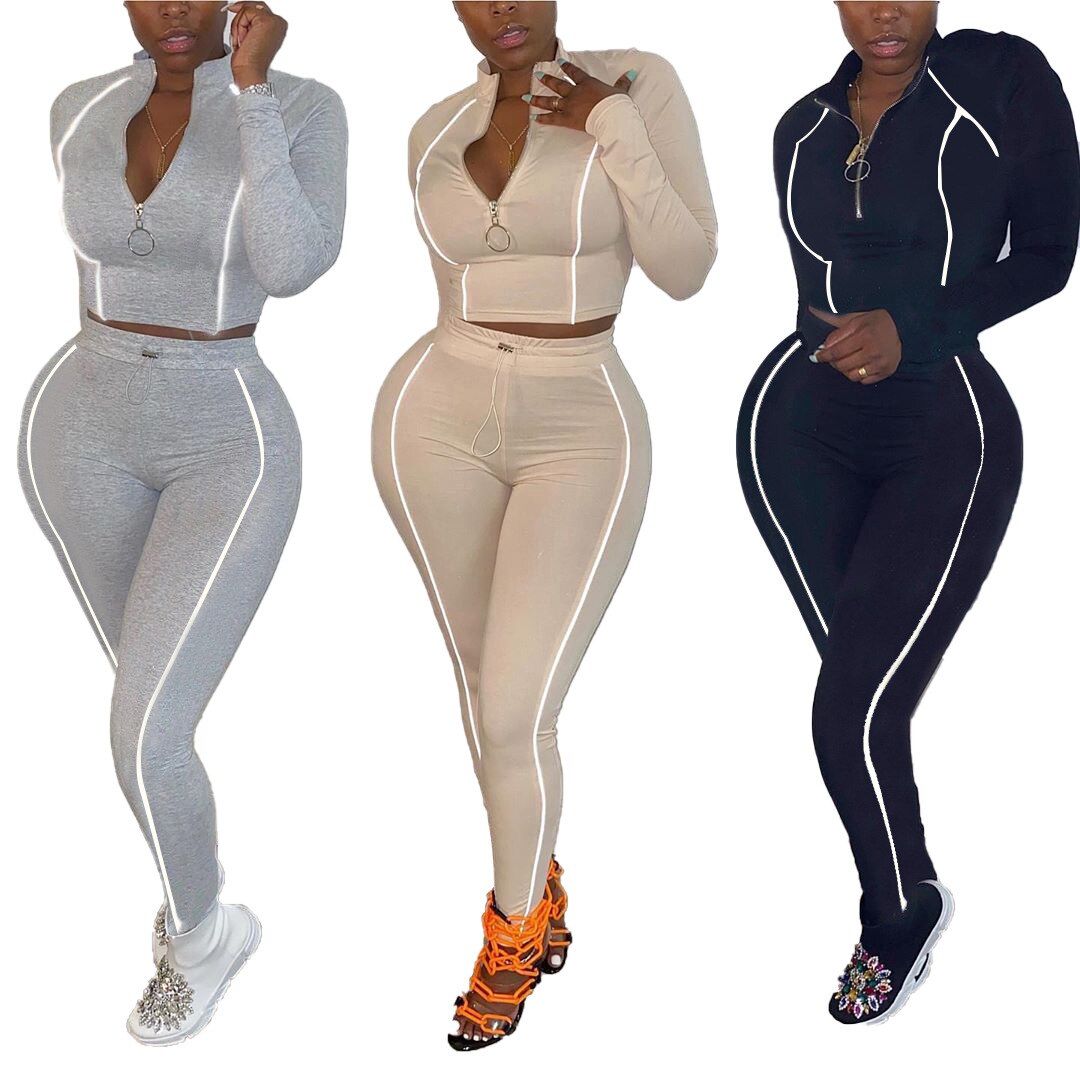 Women Seamless Yoga Set Gym Clothing Fitness Leggings Sexy Sport Suit Women Long Sleeve Tracksuit Active Wear Zipper Workout Set