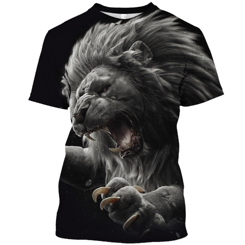 New 3D Men's T-Shirt Dragon Print 2023 Summer Crew Neck Short Sleeve Tee Shirt Oversized Loose Men's Clothing Casual Sweatshirt