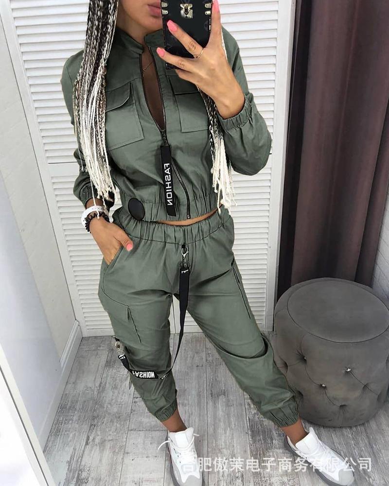 Long Sleeve Zipper Tops Two Pieces Tracksuit Sets Women Joggers Pants Streetwear Track Suit Casual Sport Joggers 2022 New