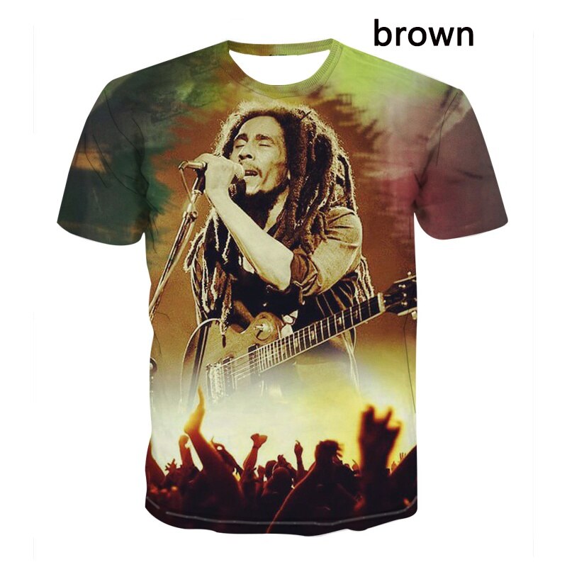 Women/Mens T Shirt Bob Marley Legend Reggae 3D Print T-Shirt Summer Casual Tees