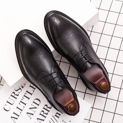 2023 Spring Gentleman Oxfords Leather Shoes Luxury Goods Men Shoes Fashion Casual Pointed Toe Formal Business Male Wedding Dress