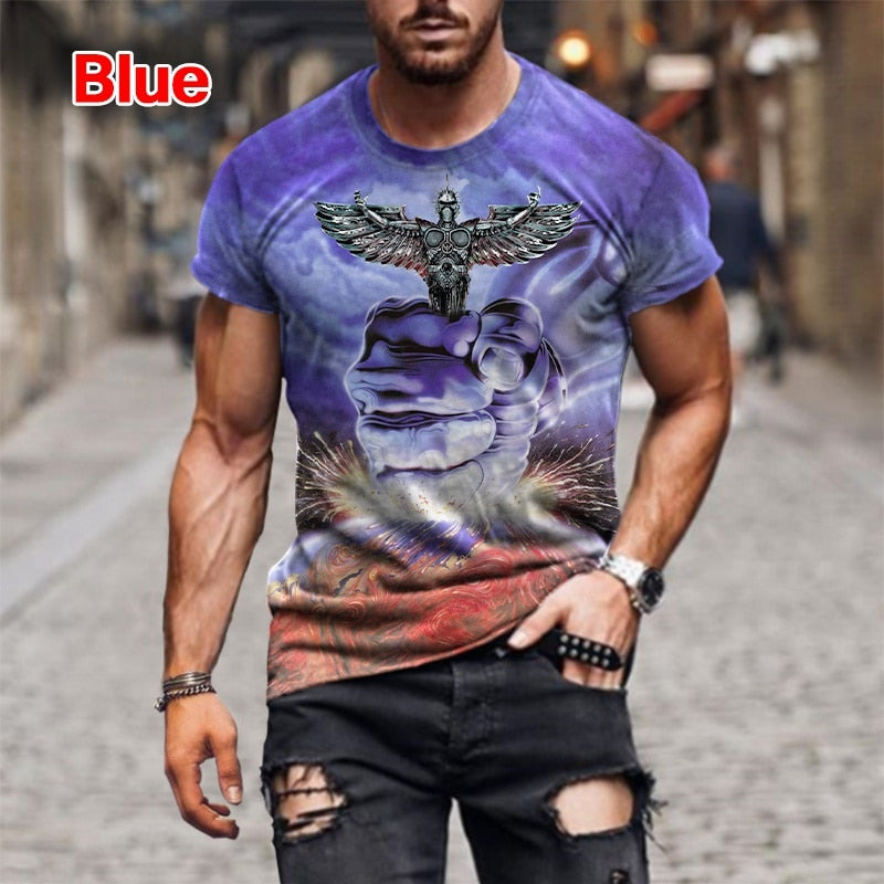 Fashion Hip Hop Rock Judas Priest Band 3D Printed T shirts For Men Casual O-neck Short Sleeve Tops Street Trend Oversized Tees