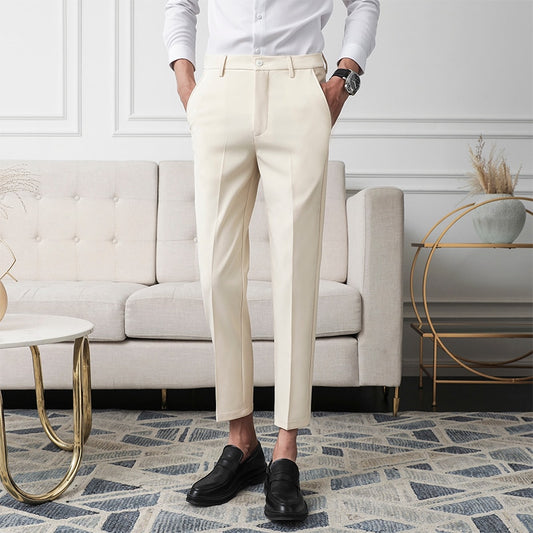 Mens Slim Fit Business Dress Pants for Men Suit Pants Men Spring Formal Suit Trousers Black White Blue Dress Pants Men