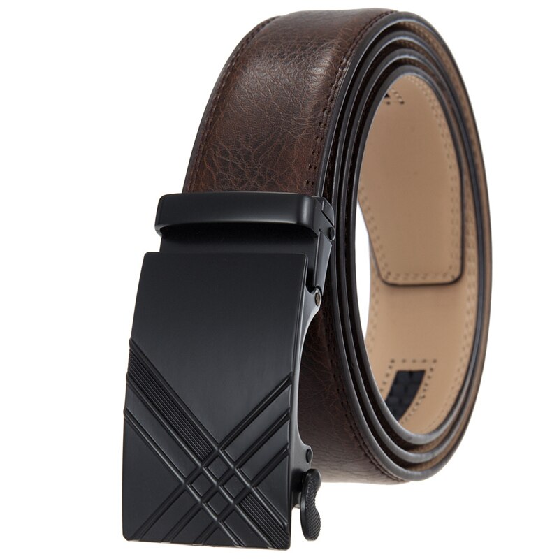 Plyesxale Luxury Designer Mens Belts Adjustable Top Quality Cowskin Leather Belt For Men 35mm Width Tan Brown Black Strap B1047