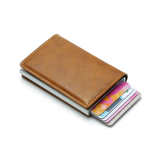 Credit Card Holder for Men Bank Cards Holders Leather RFID Wallet Mini Money Clips Business Luxury Women Small Purse