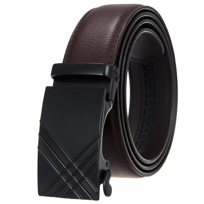 Plyesxale Luxury Designer Mens Belts Adjustable Top Quality Cowskin Leather Belt For Men 35mm Width Tan Brown Black Strap B1047