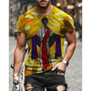 2022 Summer New Style Jesus 3D Print Retro Harajuku Ethnic Short Sleeve T-shirt O-Neck Polyester Material Men's T-shirt