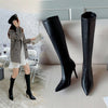 Soft Leather High Quality Women Over The Knee Boots Super Thin High Heel Sexy Ladies Long Boots Fashion Pointed Toe Zipper Botas