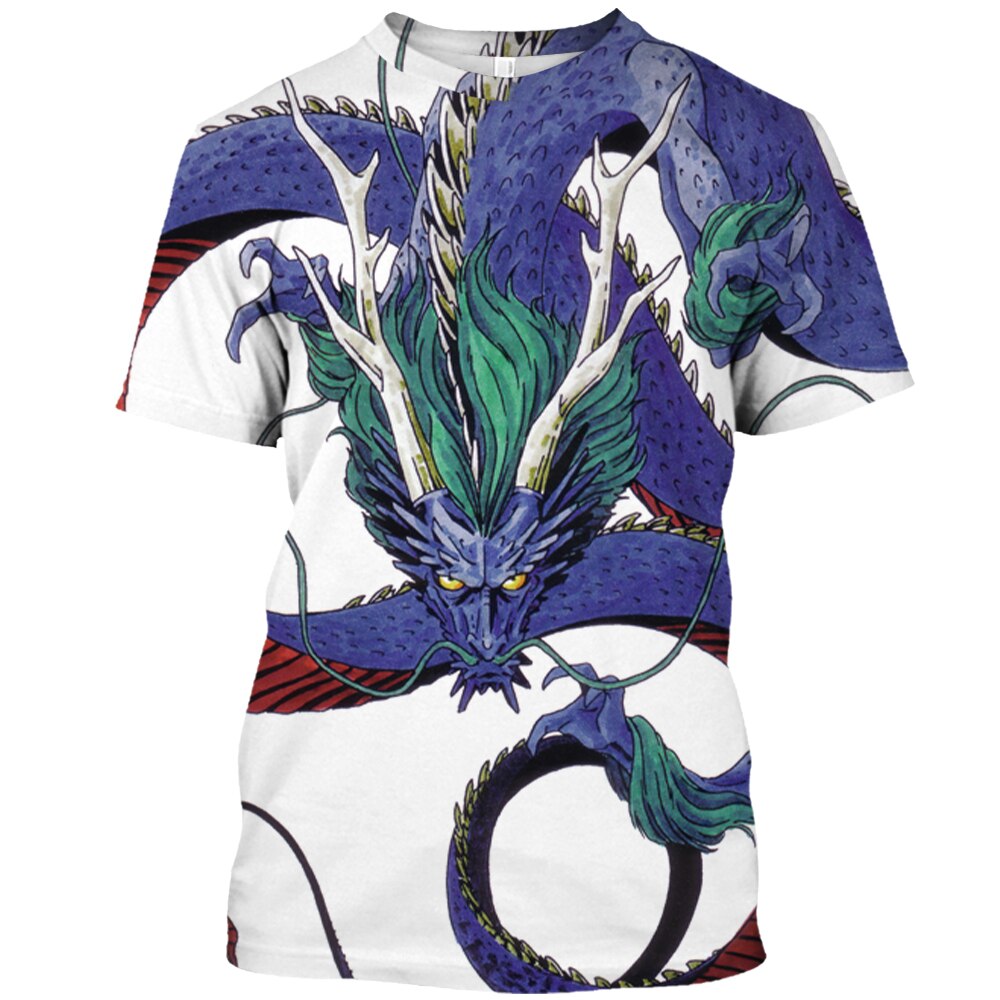 New 3D Men's T-Shirt Dragon Print 2023 Summer Crew Neck Short Sleeve Tee Shirt Oversized Loose Men's Clothing Casual Sweatshirt